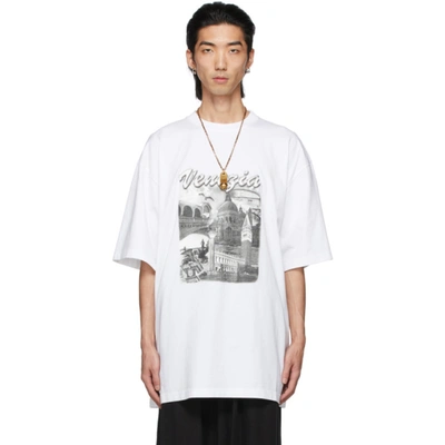 Balenciaga Oversized Venezia Graphic Tee White