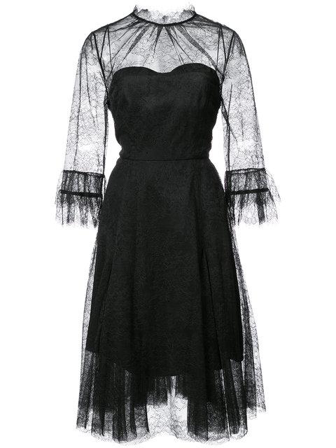 Carolina Herrera Lace Embroidered Dress | ModeSens