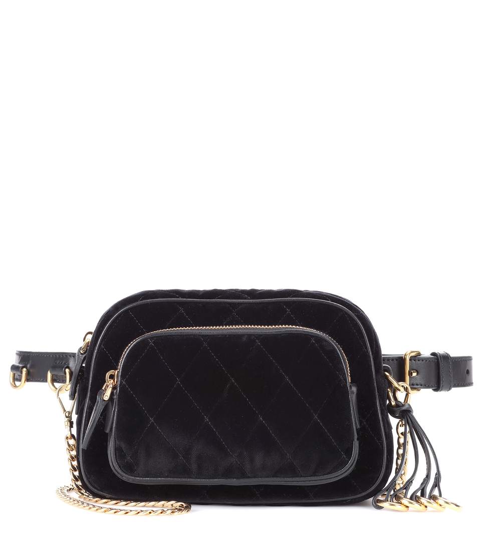 Prada Velvet Belt Bag In Llack | ModeSens