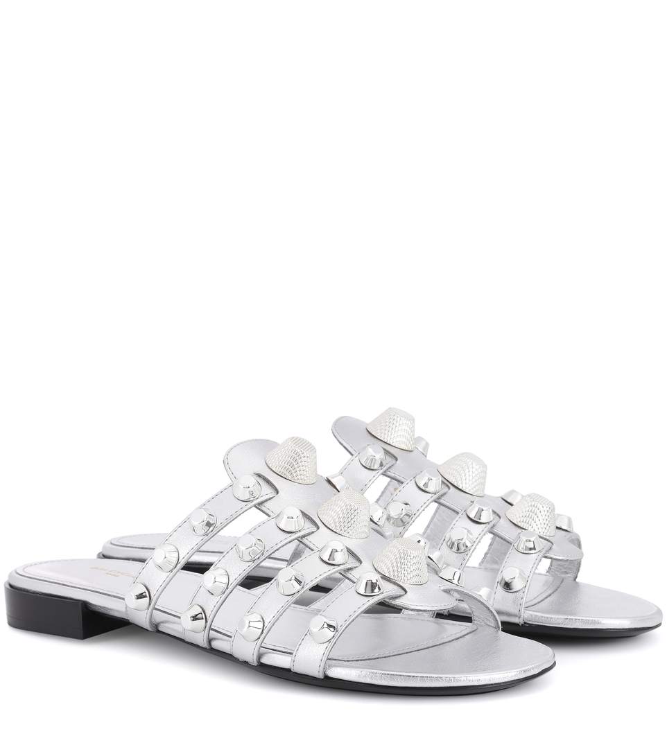balenciaga patent slides
