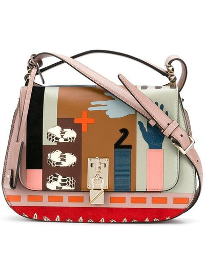 Valentino Garavani Garavani Piper Saddle Bag In Pink