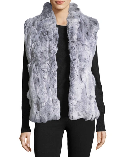 Adrienne Landau Textured Fur Vest