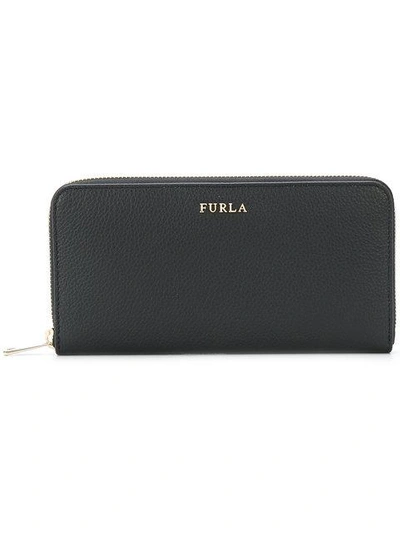 Furla Zip Around Wallet In Black