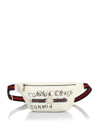 Gucci Coco Capitán Print Leather Belt Bag In White In Multi White | ModeSens