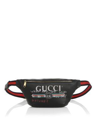 Gucci Fake Waist Bag In Black | ModeSens