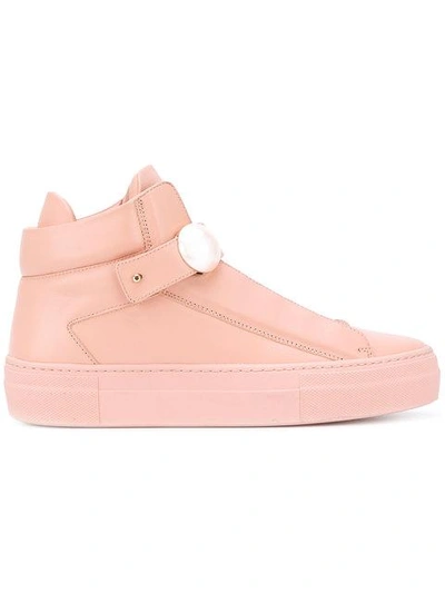 Nicholas Kirkwood Pearl Strap Hi-top Sneakers In Pink
