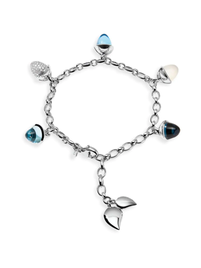 Tamara Comolli Women's Mikado Flamenco 18k White Gold & Multi-gemstone Charm Bracelet