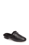 Michael Michael Kors Natasha Flat Faux-fur Mule Loafer In Black Faux Fur