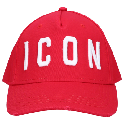 Dsquared2 Red Icon Baseball Cap
