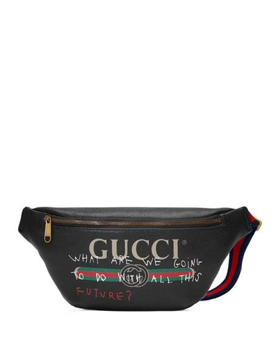 Gucci -print Leather Belt Bag, Black | ModeSens