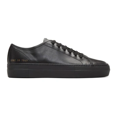 Common Projects Tournament Low Top Sneakers In 7547 Black W/ Black