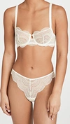 Simone Perele Karma Scalloped Lace Tanga In Ivory