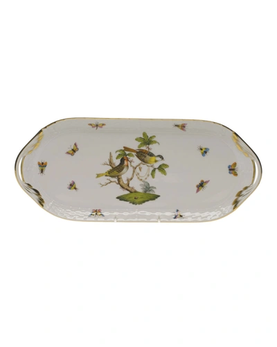 Herend Rothschild Bird Sandwich Tray In Motif