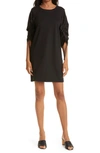 Kobi Halperin Daniella Ruched-sleeve T-shirt Dress In Black