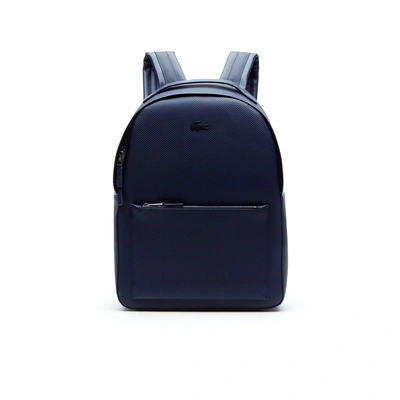 Lacoste Men's Chantaco Matte Piqué Leather Backpack - Peacoat | ModeSens