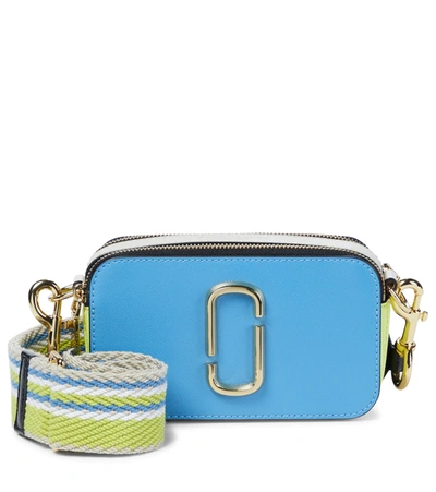 The Marc Jacobs The Snapshot Small Leather Camera Bag In Blue