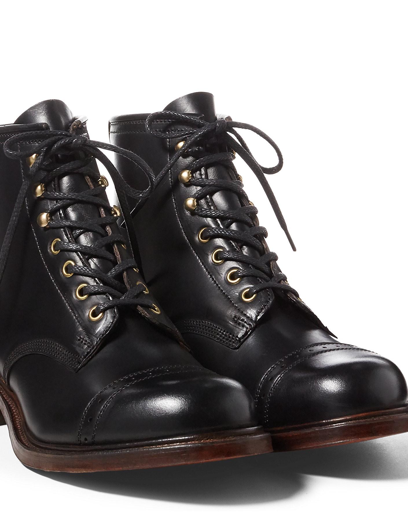 Ralph Lauren Rrl Bowery Leather Boot In 