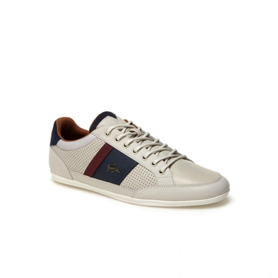 Lacoste Men's Chaymon Leather Sneakers - Off White/navy | ModeSens