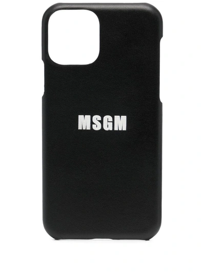 Msgm Logo-print Iphone 11 Pro Case In Beige