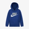 Nike Kids' Little Boys Pullover Sportswear Club Futura Hoodie In Game Royal/light Smoke Grey/white