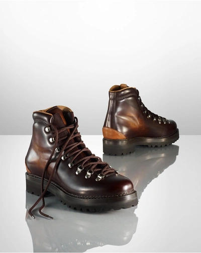 Ralph Lauren Fidel Ii Hand-burnished Boot In Dark Brown | ModeSens