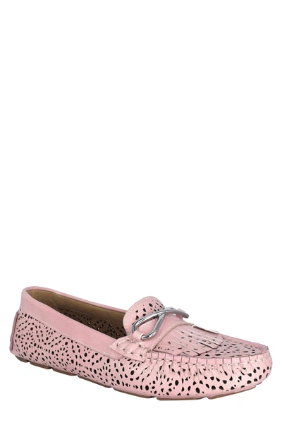 Impo Women's Cassie Memory Foam Laser Cut Loafers In Soft Pink