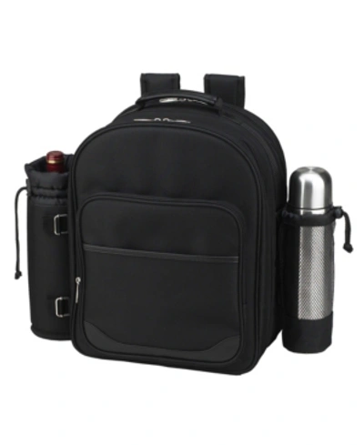 Picnic At Ascot Deluxe 2 Person Picnic, Coffee Backpack Cooler With Wine Pouch In Yellow