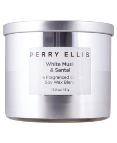 Perry Ellis White Musk And Santal Candle, 14.5 oz