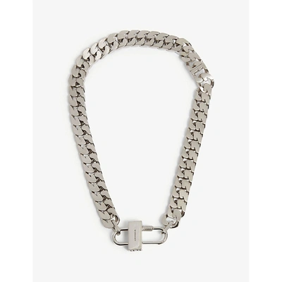 Givenchy Womens 040-silvery G-chain Logo-engraved Brass Chain Necklace 1