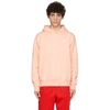 Nike Pink Fleece Sportswear Club Hoodie In Arctic Orange/arctic Orange/white
