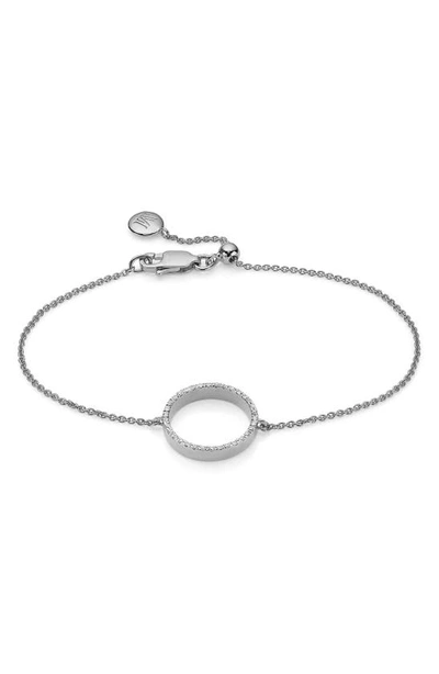 Monica Vinader Naida Open Circle Bracelet In Silver