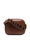 Stella Mccartney Logo Strap Crossbody Bag In Brown