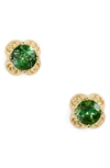 Gucci Women's 18k Yellow Gold & Green Tourmaline Interlocking G Earrings With Butterfly Clasp In Yg