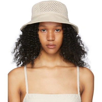 Rag and bone white cotton bucket hat Rag & Bone Addison Twist Terry Bucket Hat - Ivory | Editorialist main image 4