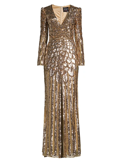 Mac Duggal Golden Column Gown