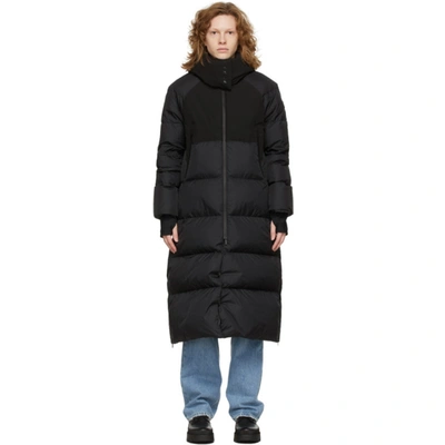 Moncler Heliotrope Water Repellent 750-fill-power Down Coat With Removable Hood In Black