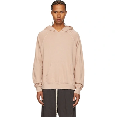 Les Tien Relaxed Cotton Pullover Hoodie In Mauve