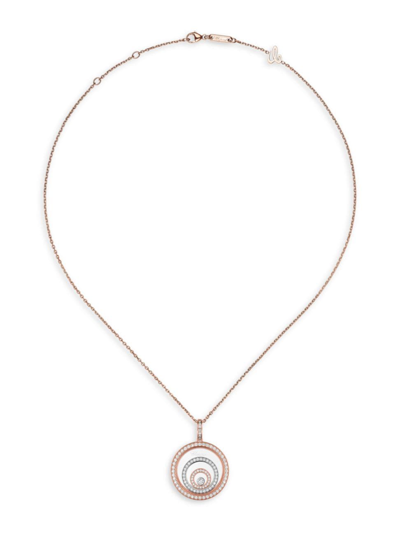 Chopard Women's Happy Spirit 18k White Gold, 18k Rose Gold & Diamond Pendant Necklace