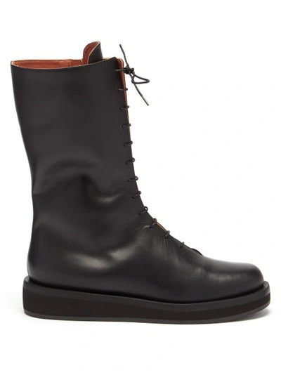 Neous Spika Lace-up Leather Boots In Black