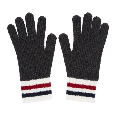 Moncler Grey Wool Gloves