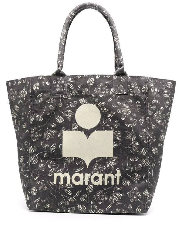 Isabel Marant Floral-print Cotton Tote Bag In Schwarz | ModeSens
