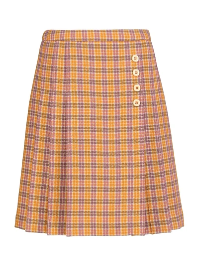 Gucci Kids' Multicolor Skirt For Girl In Brown