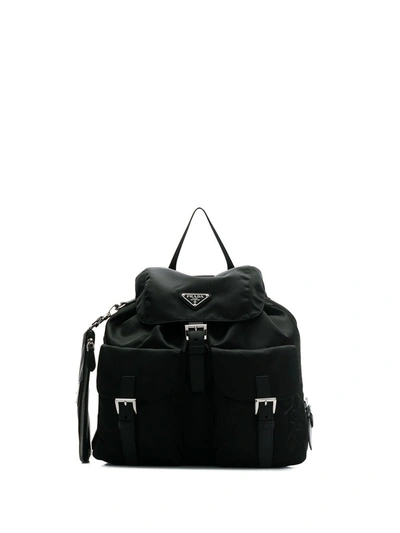 Prada Re-nylon Mini Backpack In Nero