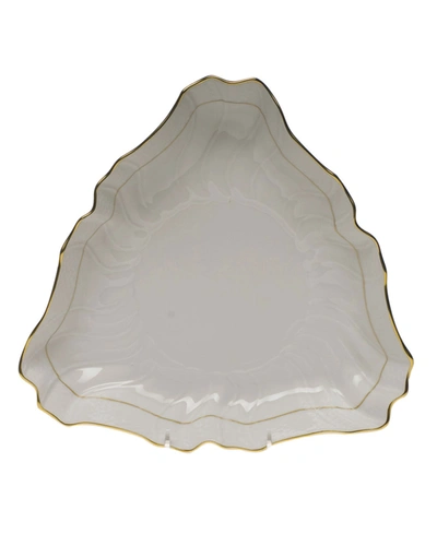 Herend Golden Edge Triangle Dish