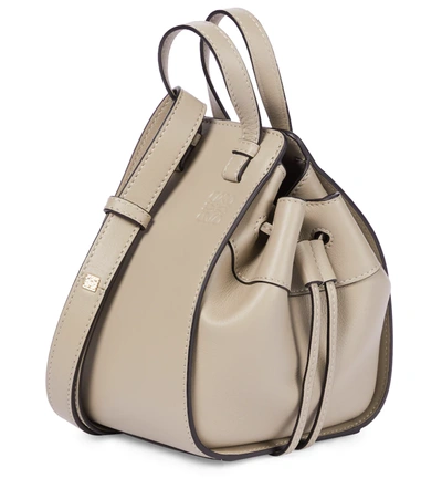 Loewe Hammock Mini Leather Shoulder Bag In Sand