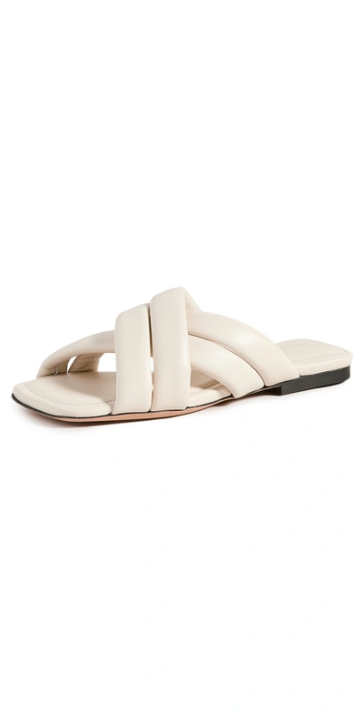 Anine Bing Eve Crossover-strap Sandals In Ivory
