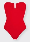 Eres Cassiopee Strapless U-hardware One-piece Swimsuit In Logo