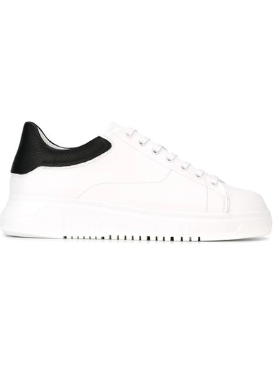 Emporio Armani Contrast Heel Counter Sneakers | ModeSens