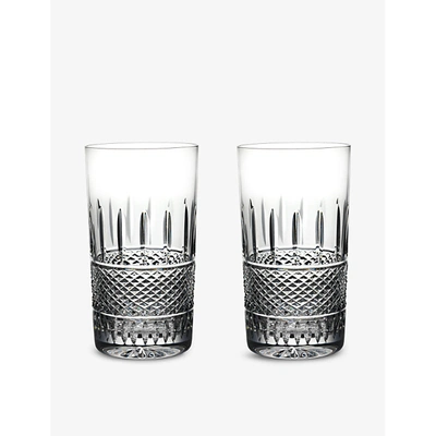 Waterford Set Of 2 Irish Lace Highball Glasses (400ml) In Clear