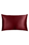 Blissy Mulberry Silk Pillowcase In Burgundy